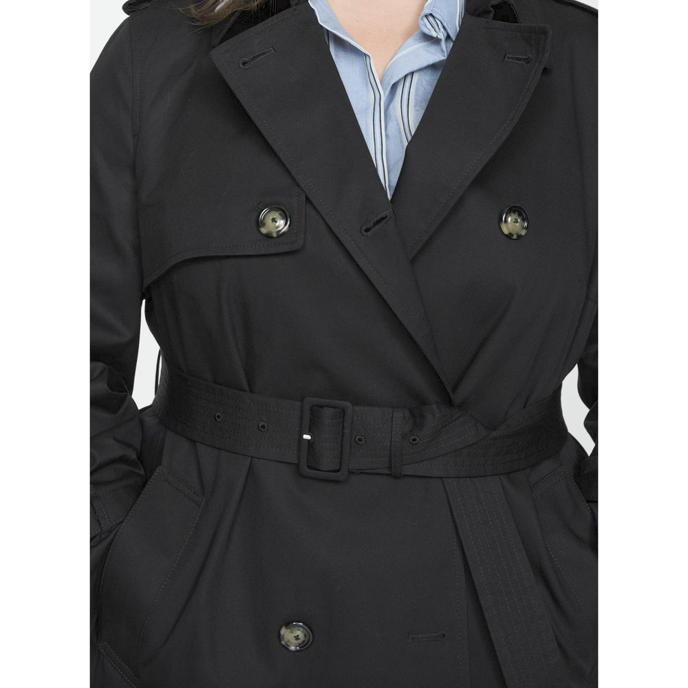 NEW MANGO BLACK POLANA CLASSIC TRENCH JACKET COAT WITH BELT SZ M - Picture 5 of 8